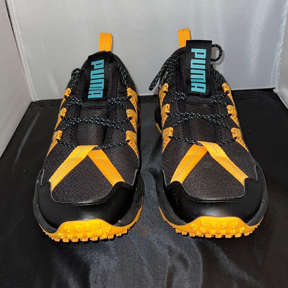 Puma Black and Orange Sneakers